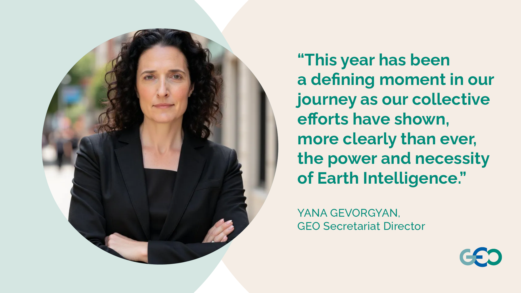 A message to the GEO community from Secretariat Director Yana Gevorgyan
