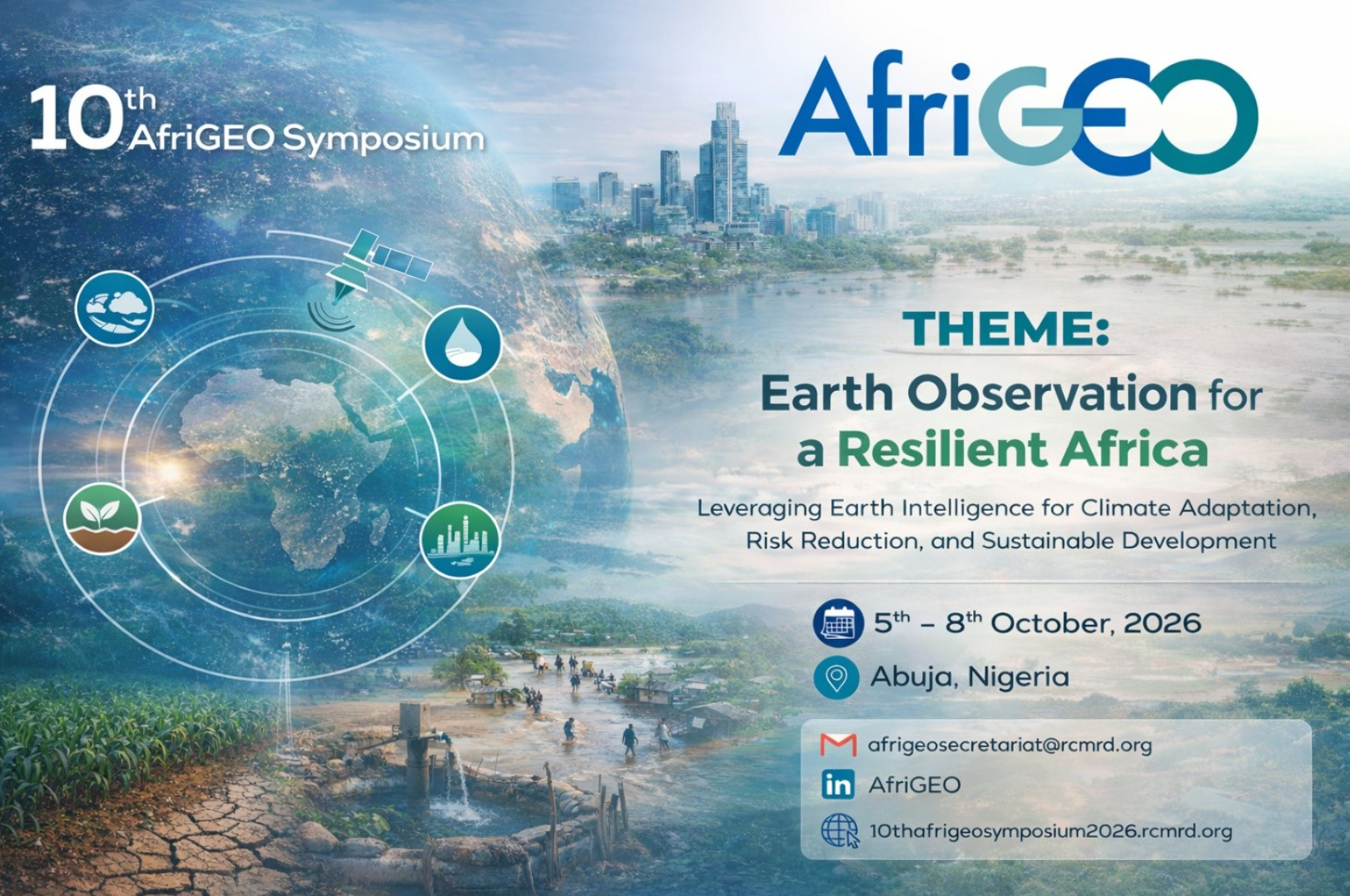 Registration Now Open for the 10th AfriGEO Symposium: Join Africa’s Earth Observation community in Abuja, Nigeria, from 5–8 October 2026